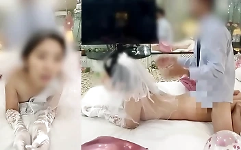 寝取られウェディング～エッチな妻の淫らな行為を暴く！僕のような熱いJAV女優がたまらない